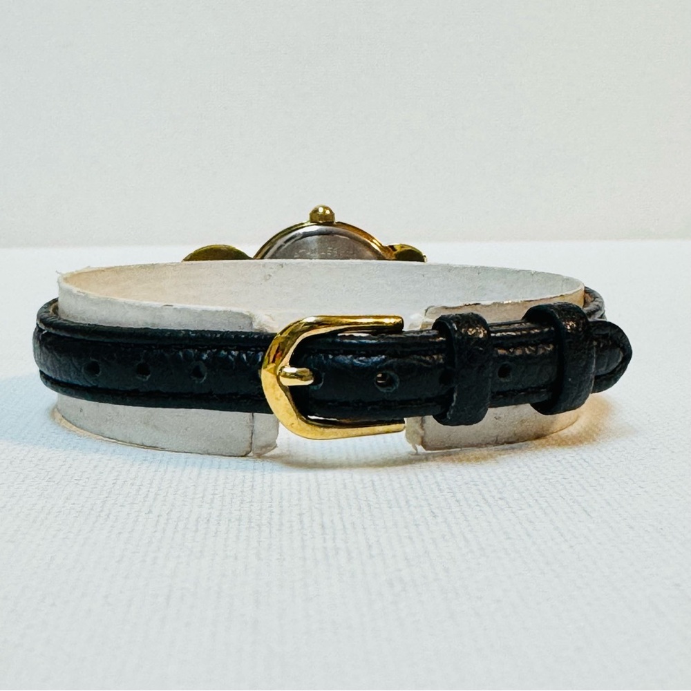 Avon Diamond Small Face Women's Watch Gold Black Dial Leather 2007 F313928-1/P - Picture 7 of 14